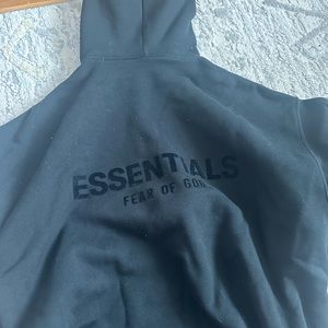Essentials fear of god black hoodie men’s